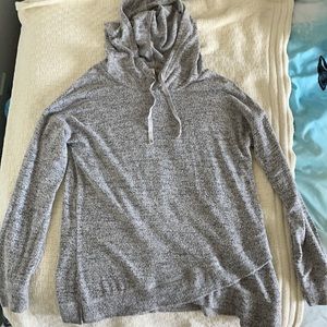 Hooded long sleeve grey shirt. Very soft and warm